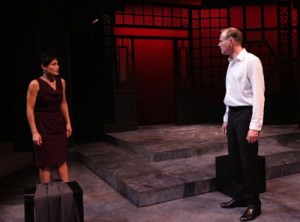 Celeste Oliva and Barlow Adamson in a scene from Lyric Stage's "Chinglish."