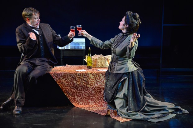 Tim Spears as John Merrick and Valerie Leonard as Mrs. Kendal in “The Elephant Man.” Photo: Andrew Brilliant/Brilliant Pictures 