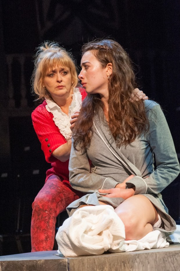 Nurse (Paula Langton) & Juliet (Julie Ann Earls) in Actors' Shakespeare Project’s “Romeo and Juliet.” through November 3 at Boston's Historical Strand Theatre. Photo courtesy Stratton McCrady Photography. For tickets and information visit www.actorsshakespeareproject.org