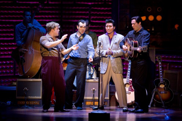 The National Touring Cast of “Million Dollar Quartet” performs “Down by the Riverside.” Photo by Jeremy Daniel 