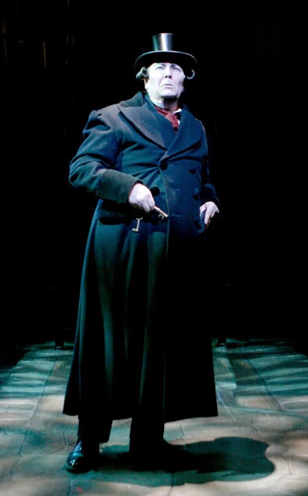 David Coffee as Scrooge in North Shore Music Theatre's "A Christmas Carol in 2010. Photo: Paul Lyden