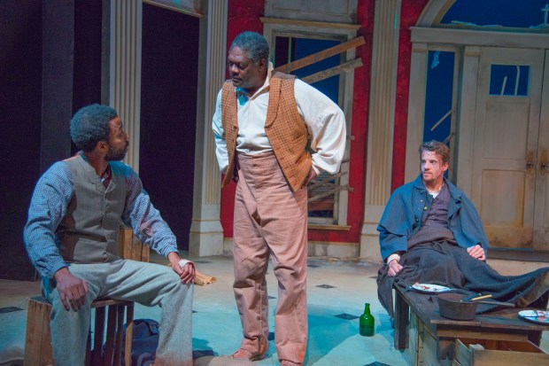 L-R:　Keith Mascoll as John,　Johnny Lee Davenport as Simon,　Jesse Hinson as Caleb in "The Whipping Man." Andrew Brilliant/Brilliant Pictures 