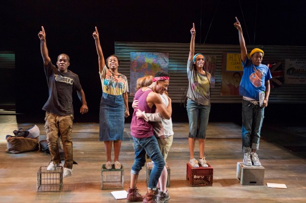 Tyrone Davis, Jr., Kristolyn Lloyd, Griffin Matthews, Emma Hunton, Nicolette Robinson, Jamar Williams in 'Witness Uganda.' Photo: GretjenHelenePhotography.com 