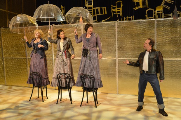 L-R: Paula Langton, Christine Hamel, Adrianne Krstansky, and Benjamin Evett in ON THE VERGE. Andrew Brilliant/Brilliant Pictures 