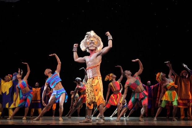 Jelani Remy and ensemble in the national touring production of "The Lion King." Photo: Joan Marcus