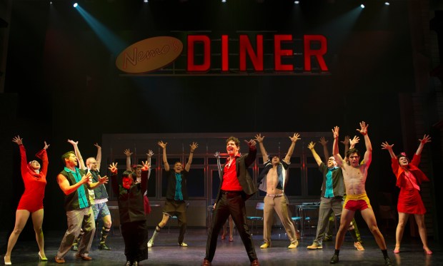 James Barbour leads the cast in the production number "Dance With the Devil." Photo: Gary Ng