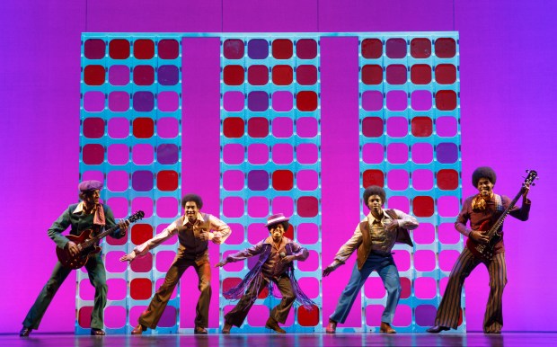 The Jackson Five are portrayed in the national touring production of "Motown: The Musical" at the Boston Opera House. Photo copyright Joan Marcus 2014