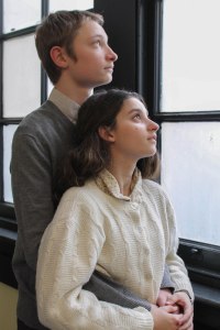 Jake Orozco-Herrman and Zehava Younger in "The Diary of Anne Frank." Photo: Toby Schine