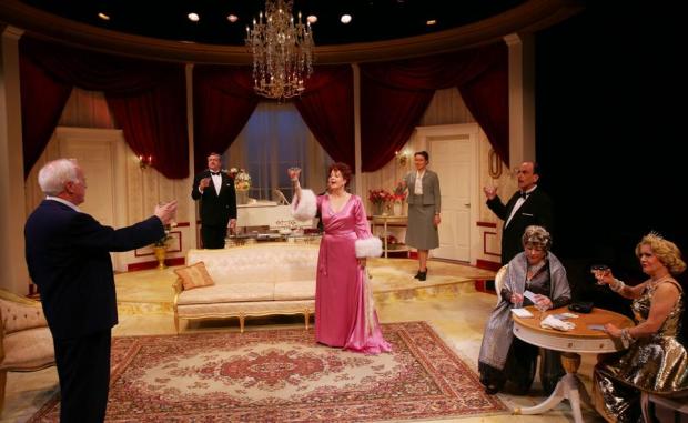 The cast of the Lyric Stage Company production of Moss Hart's "Light Up The Sky." Photo: Mark S. Howard