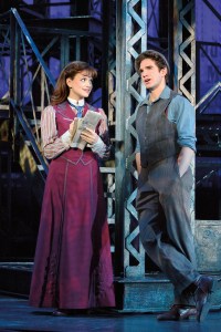 Stephanie Styles (Katherine) and Dan DeLuca (Jack Kelly).  Original North American Tour company of NEWSIES.  ©Disney.  Photo by Deen van Meer. 