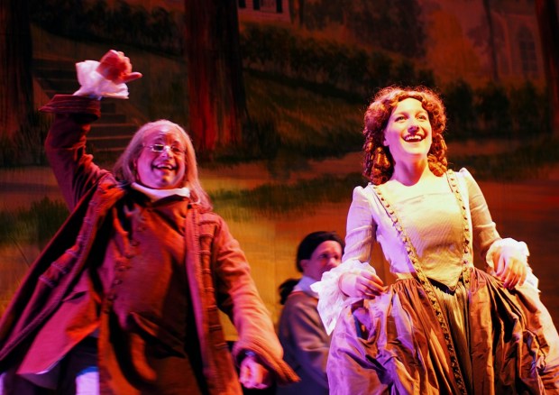 Doug Jabara and Erin McMillen in the Company Theatre's production of "1776." Photo: Zoe Bradford