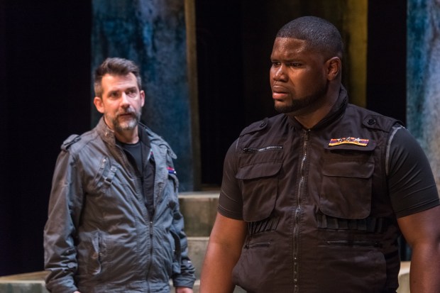 John Knyz as Iago and Johnnie McQuarley as Othello in "Othello." Photo: Stratton McGrady Photography