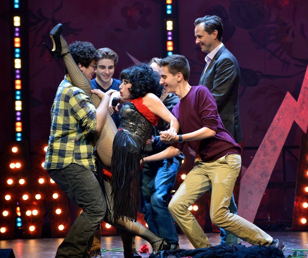 Audience members becoming living props in 