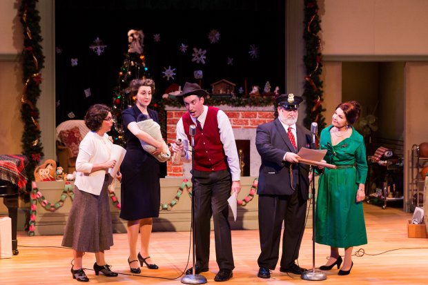 Meryl Galaid, Meredith Stypinski, Mark Linehan, William Gardiner, and Margaret Ann Brady in "Christmas on the Air." Photo: Photos: Nile Hawver/Nile Scott Shots