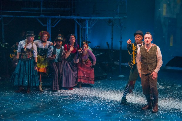 Kirsten Salpini, Jackie Theoharis, Din A. Griffin, Maureen Keiller, Nicole Vander Laan, Maurice Emmanuel Parent, Nick Sulfaro in “The Snow Queen.” Photo: Andrew Brilliant/Brilliant Pictures 