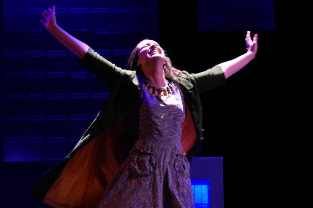 Alison McCartan starring in the title role of “VIolet.” (Photo: Glenn Perry Photography/SpeakEasy Stage Company)