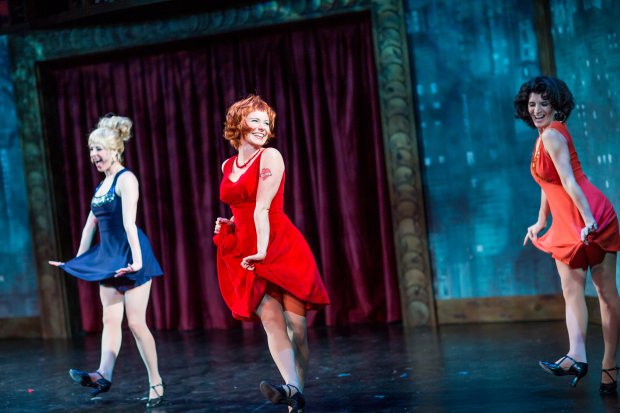 Maria LaRossa, Vanessa Dunleavy, and Christine A. Maglione in "Sweet Charity." Nile Hawver/Nile Scott Shots