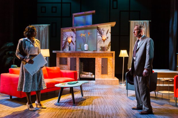 Jasmine Rush and Alexander Cook in the Stoneham Theatre's "Laura." Nile Hawver/Nile Scott Shots.