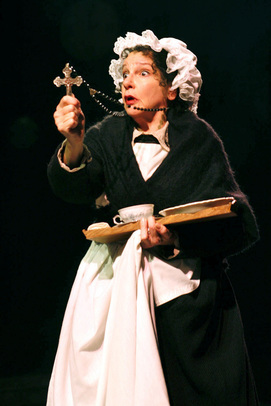 Cheryl McMahon ad Mrs. Dilber in A CHRISTMAS CAROL at North Shore Music Theatre - Dec 9 - 23. Photo©Paul Lyden 
