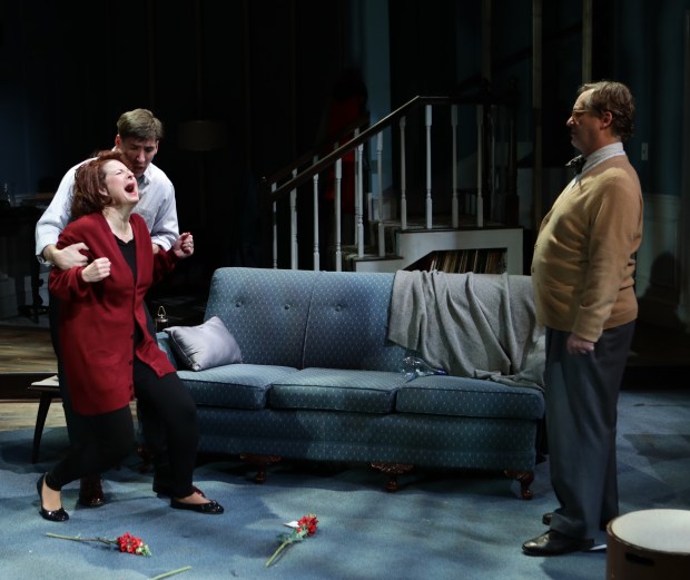 Dan Whelton, Paula Plum and Steven Barkimer in "Who's Afraid of Virginia  Woolf?" Photo: Mark S. Howard