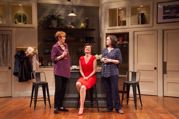 Julia Brothers, Gail Rastorfer, and Jessica Wortham in “Women in Jeopardy!” "Photo by Meghan Moore.